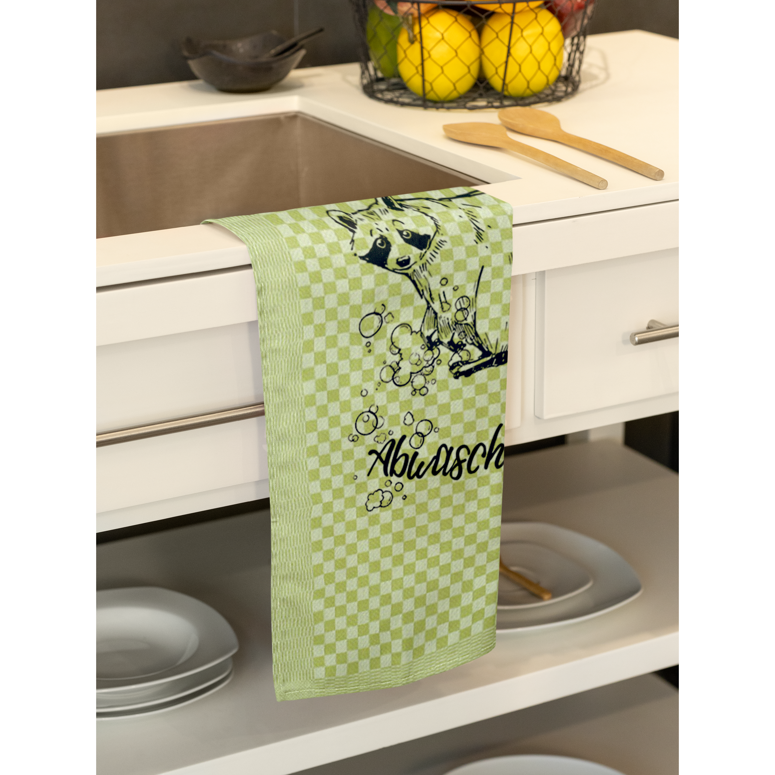 Geschirrtuch- Abwaschbär