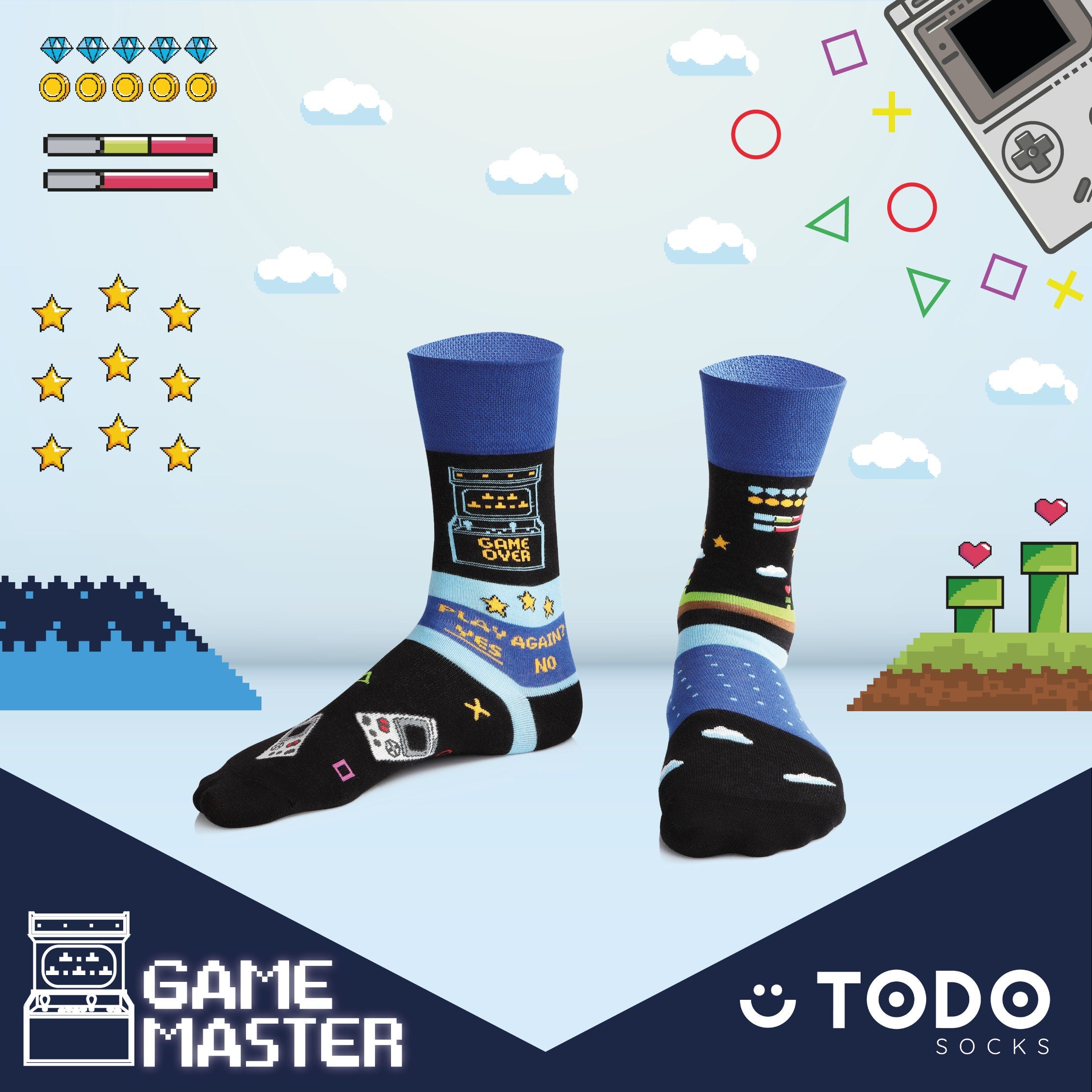 Player 1- Retro Game Socken
