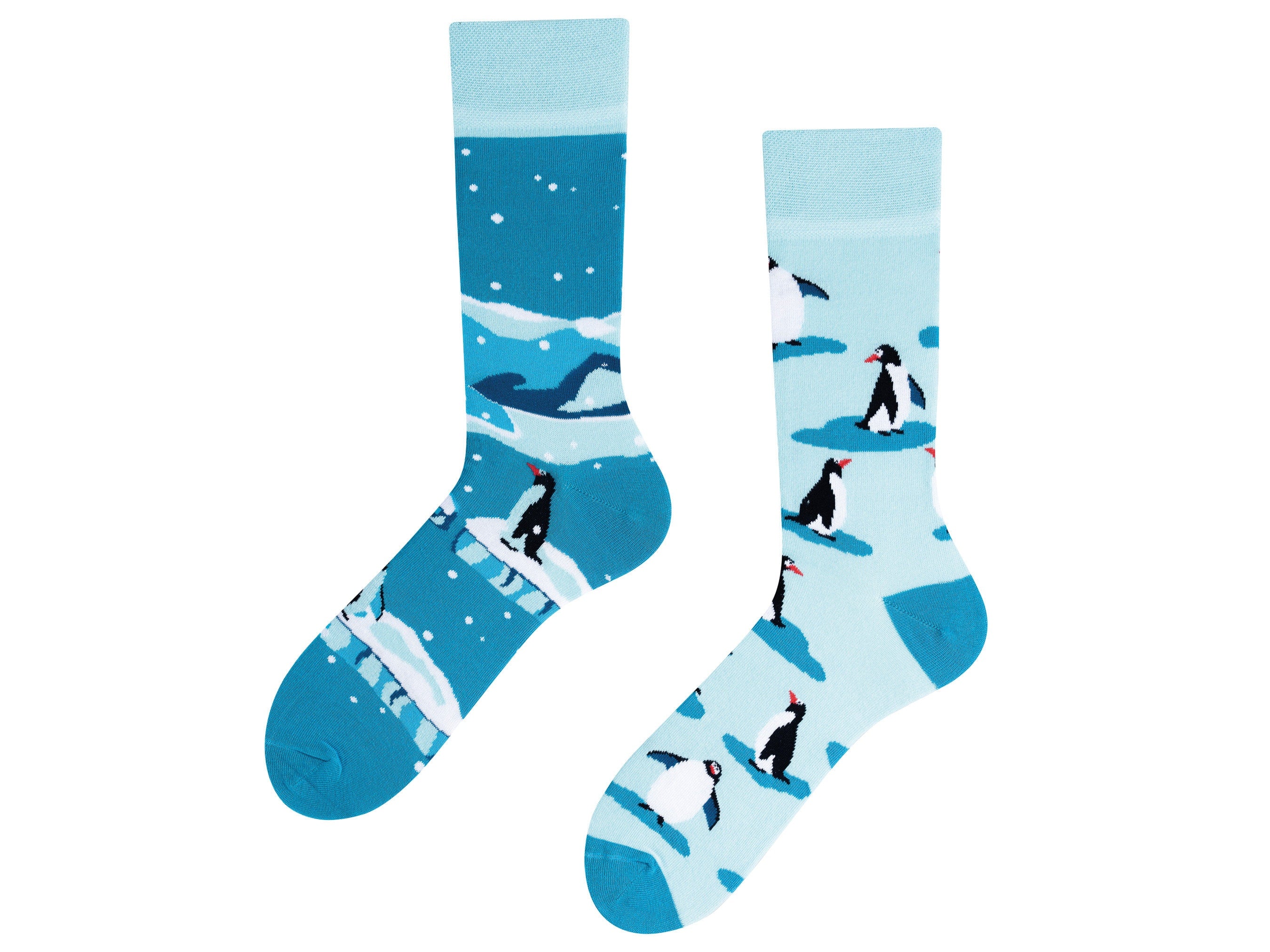 Pinguin Socken | cute penguin socks | süße Socken | witzige Socken | blaue Socken mit Motiv | Weihnachtsgeschenk Socken |TODOSOCKS