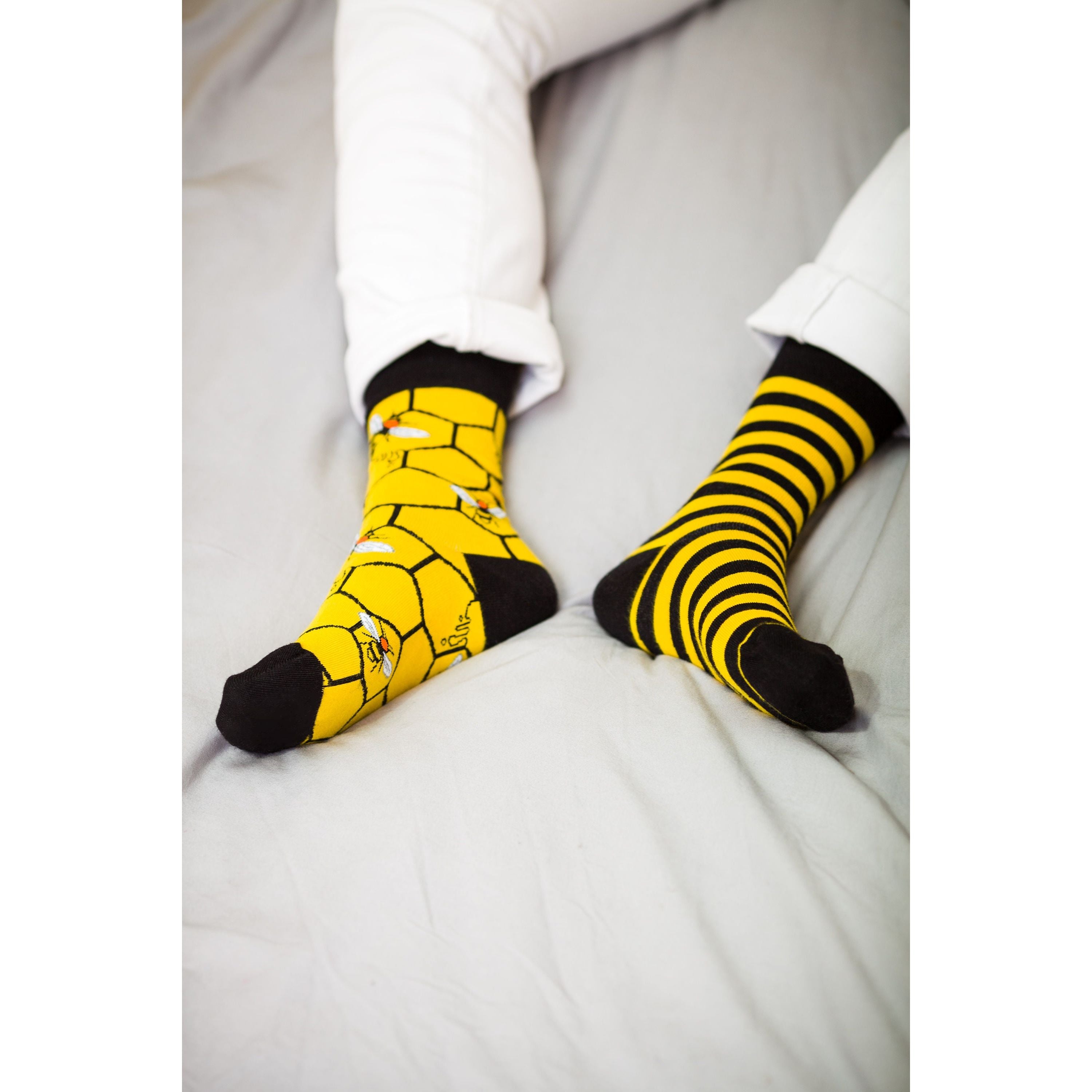 Goldene Waben- Kindersocken