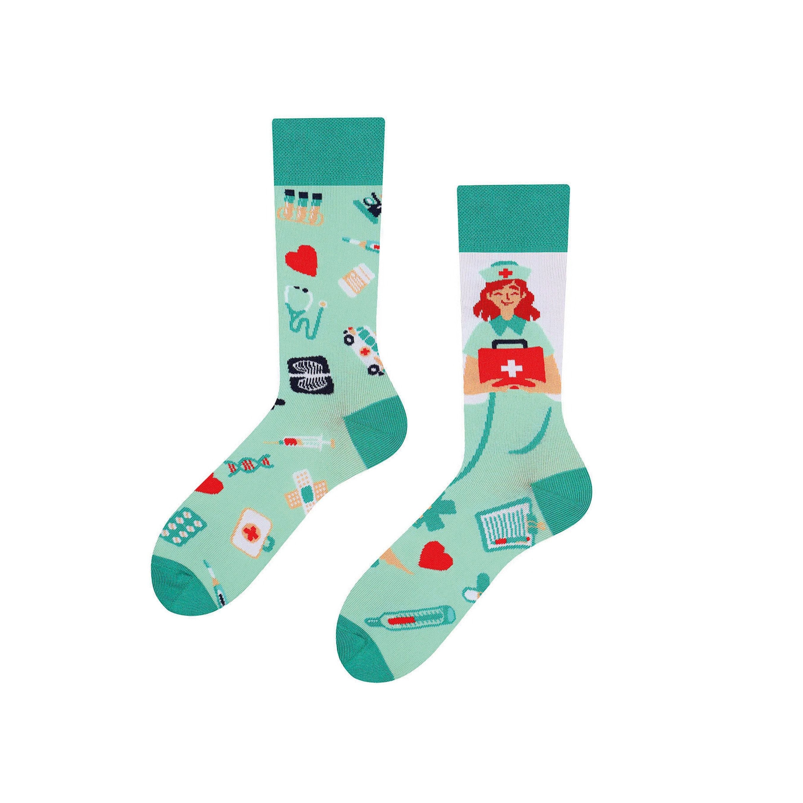 Mit Herz & Mut- Krankenschwester Socken