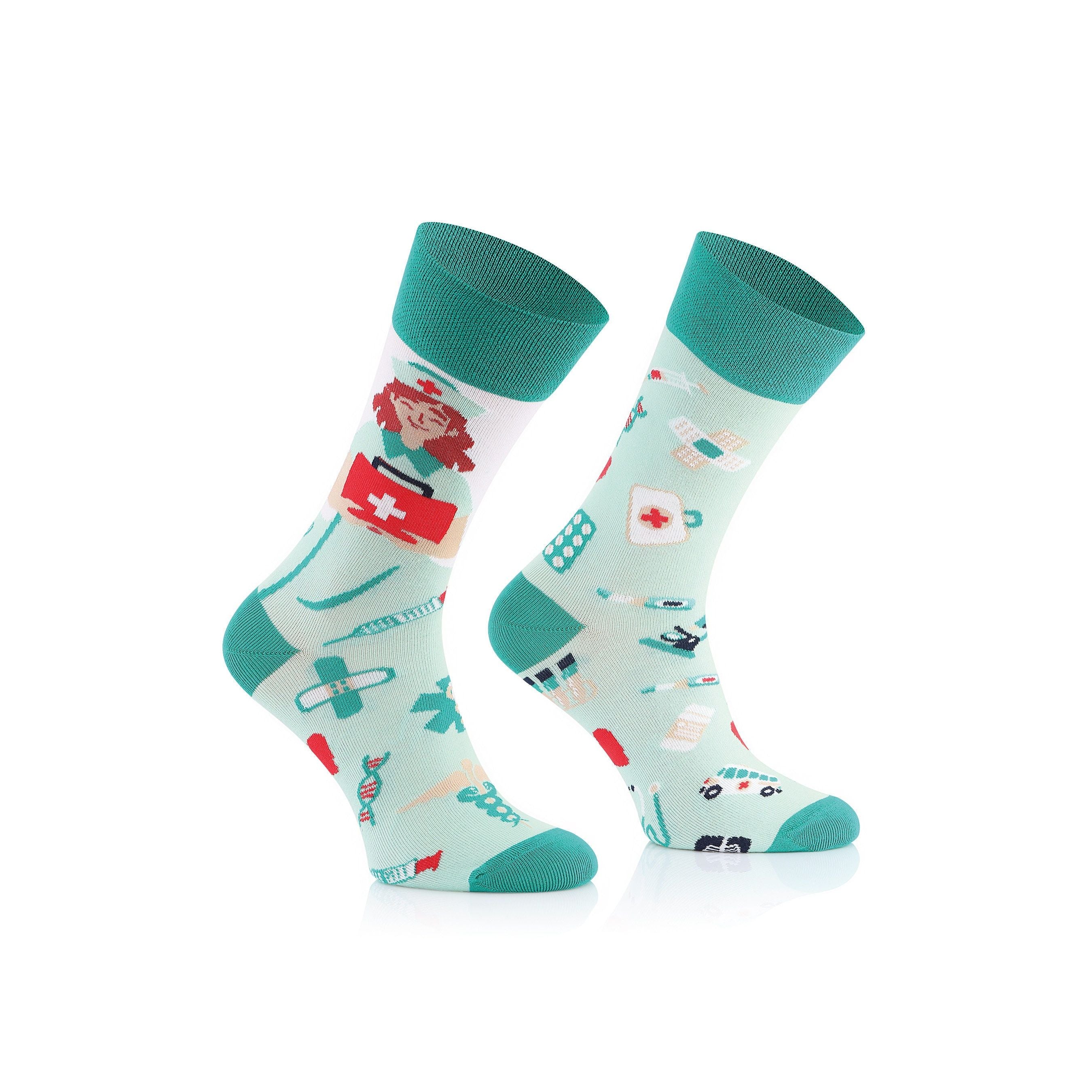 Mit Herz & Mut- Krankenschwester Socken