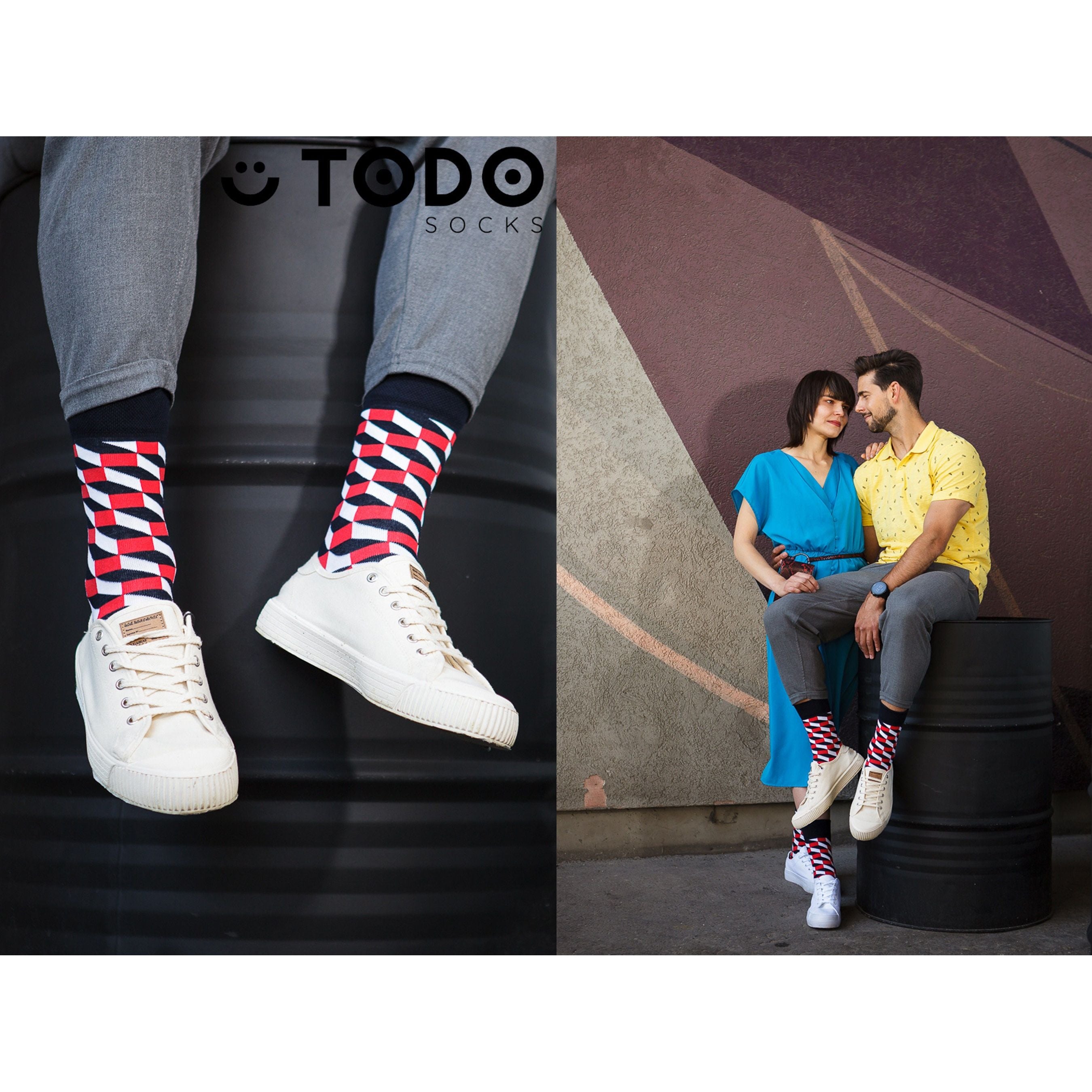 Blockbuster- Muster Socken