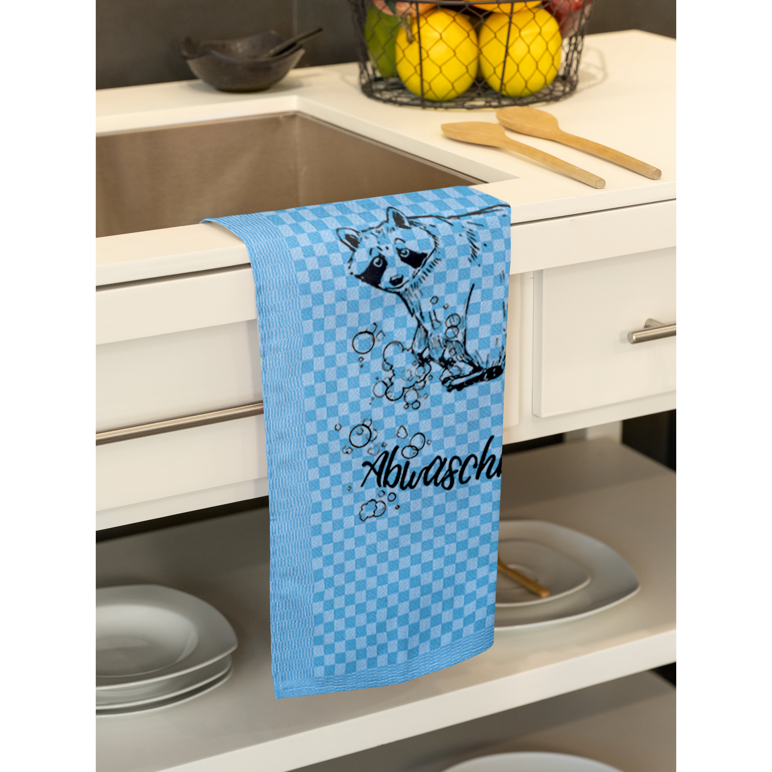 Geschirrtuch- Abwaschbär